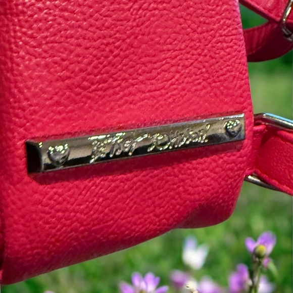 Betsey Johnson Hot Pink Mini Dog Floral Interior Backpack approx 9”x 6.5”x 3.5” - Picture 8 of 15
